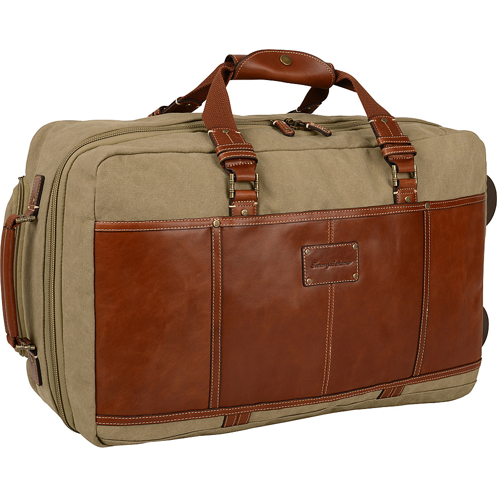 Tommy Bahama The Casual 21 Rolling Upright Khaki Cognac Tommy Bahama Softside Carry On