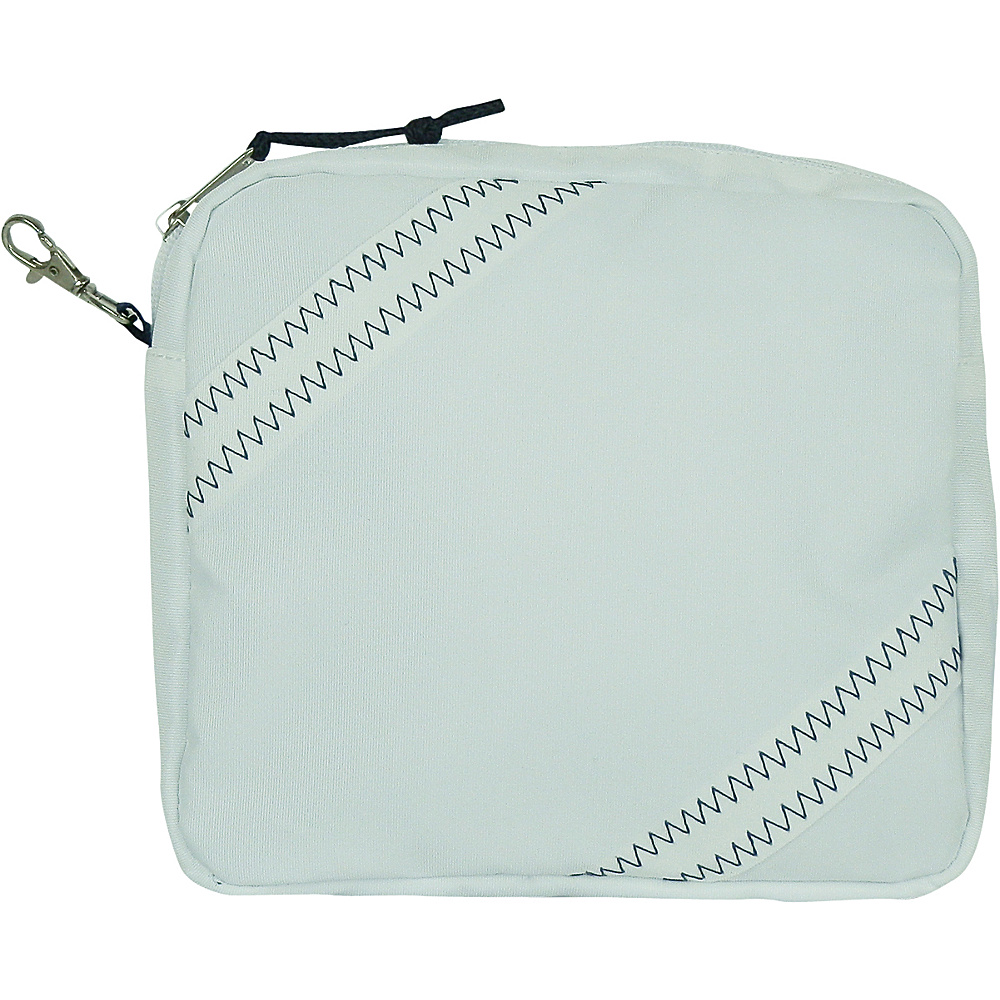 SailorBags Chesapeake Accessory Pouch White with Blue Trim SailorBags Travel Organizers