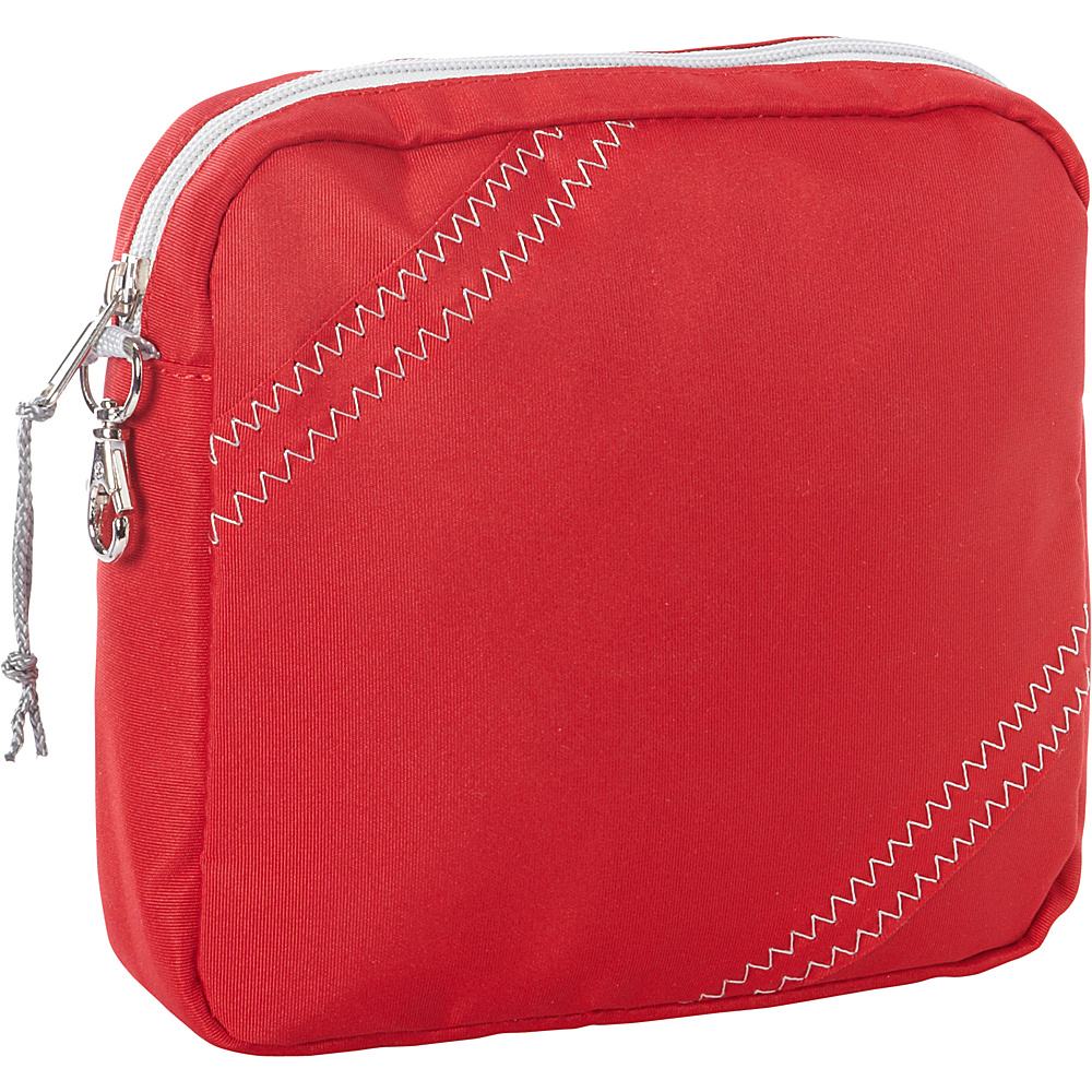 SailorBags Chesapeake Accessory Pouch Red with Grey Trim SailorBags Travel Organizers