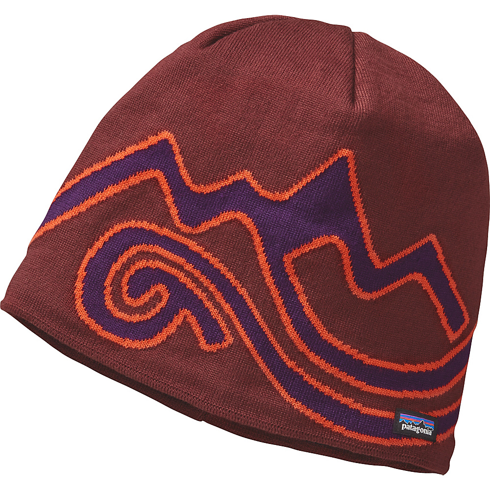 Patagonia Lined Beanie Mountain Rivers Cinder Red Patagonia Hats Gloves Scarves