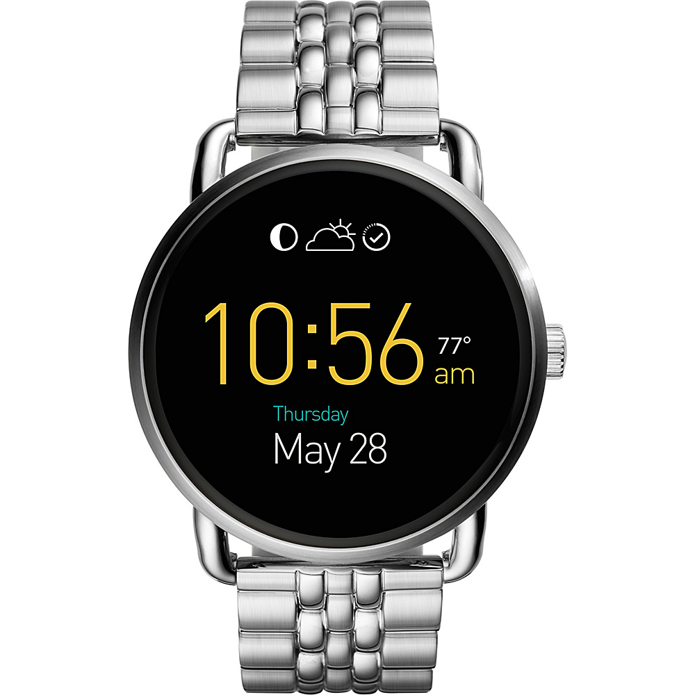 Fossil Q Wander Stainless Steel Touchscreen Smartwatch Silver Fossil Wearable Technology