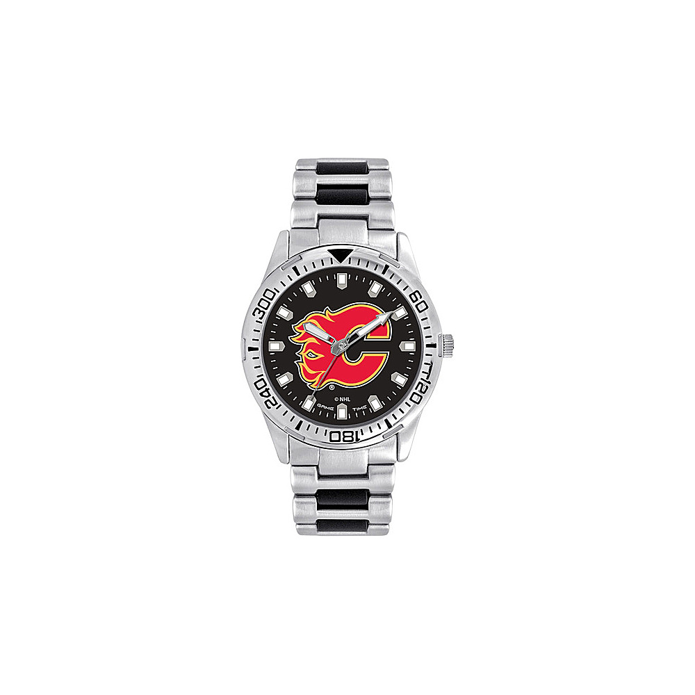 Game Time Mens Heavy Hitter NHL Watch Calgary Flames Game Time Watches