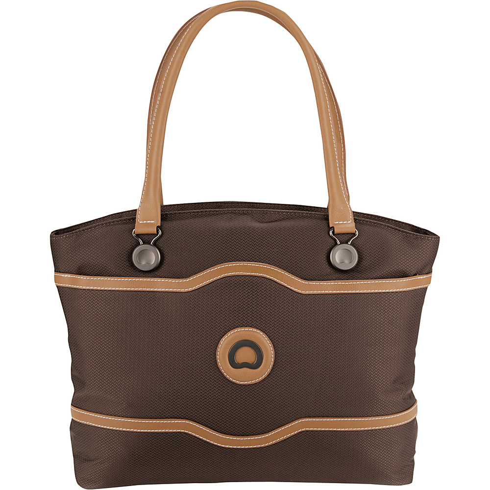 Delsey Chatelet Soft Ladies Tote Brown Delsey Luggage Totes and Satchels