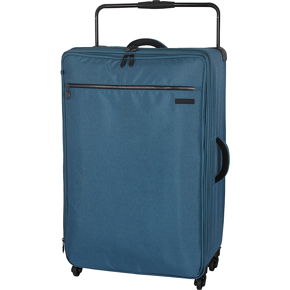 it luggage World s Lightest Tritex 4 Wheel Spinner Large Checked Bag Blue Sapphire it luggage Large Rolling Luggage