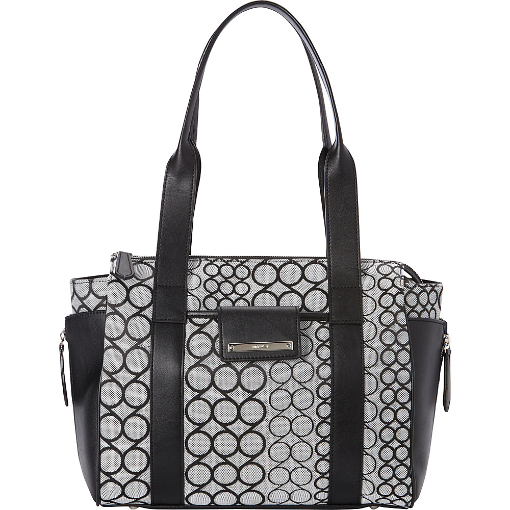 Nine West Handbags Split the Difference Tote Black White Nine West Handbags Manmade Handbags