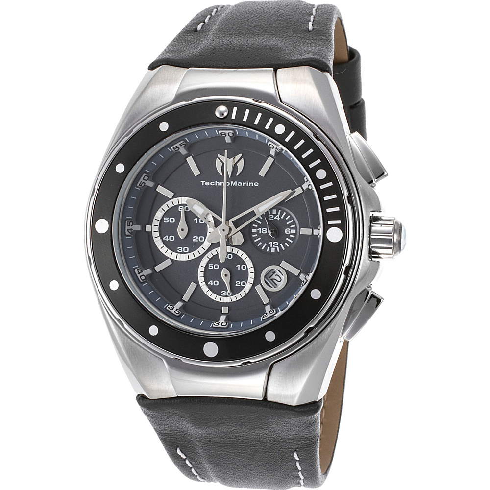 TechnoMarine Watches Womens Manta Ray Chronograph Genuine Leather Band Watch Grey TechnoMarine Watches Watches