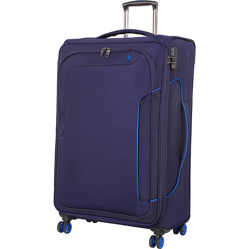 it luggage Amsterdam III 8 Wheel 31.3 Inch Spinner Evening Blue it luggage Softside Checked