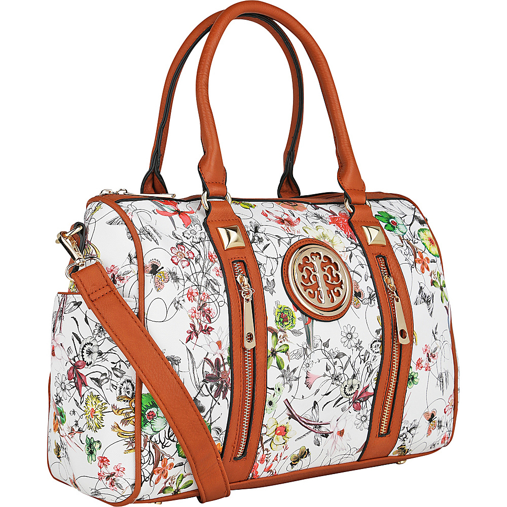 MKF Collection Bloom Floral Print Overnight Satchel Green MKF Collection Manmade Handbags