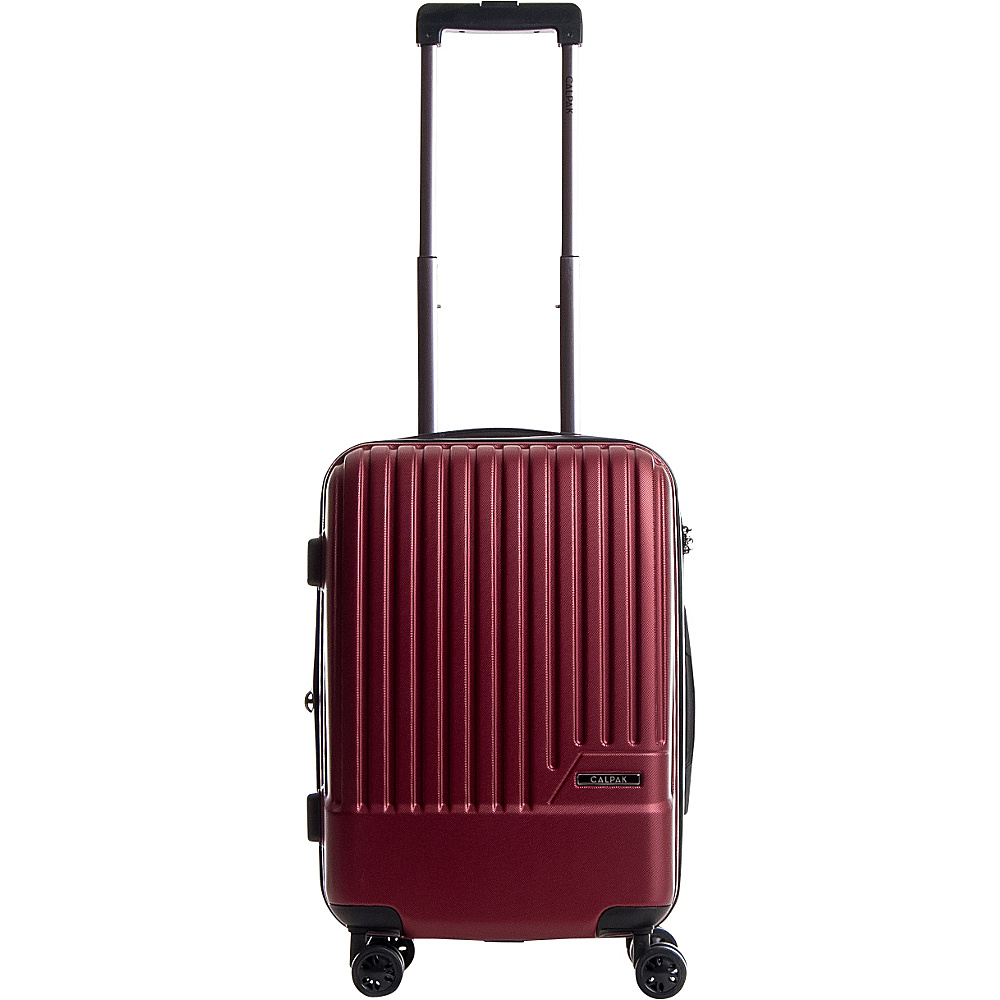 CalPak Davis Hardside Expandable Carry On Luggage Dark Red CalPak Small Rolling Luggage