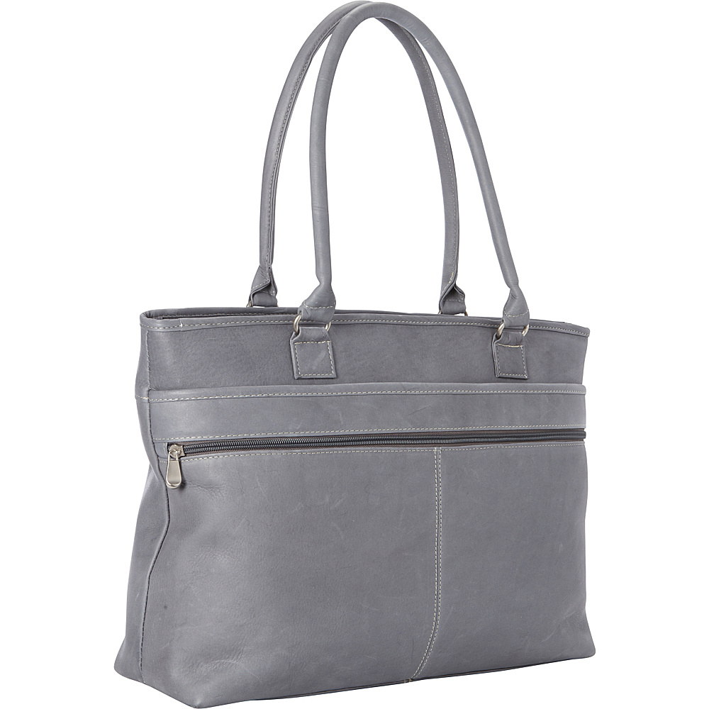 Le Donne Leather Fauna Executive Tote Gray Le Donne Leather Women s Business Bags