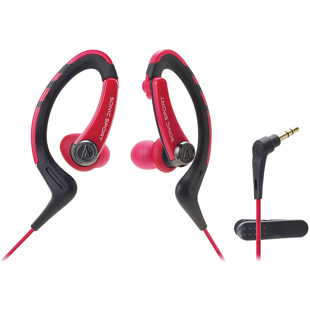 Audio Technica ATH SPORT1NY SonicSport In ear Headphones Red Audio Technica Headphones Speakers