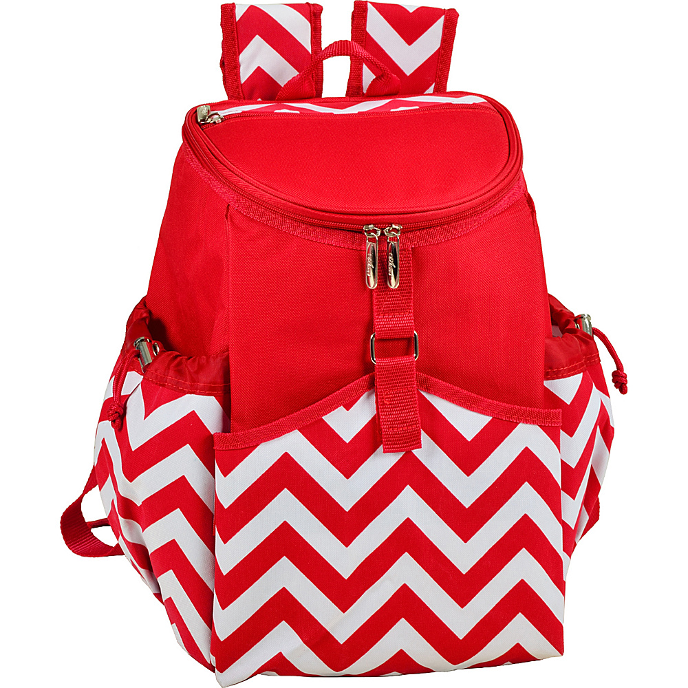 Picnic at Ascot Insulated Backpack Cooler Red Chevron Picnic at Ascot Outdoor Coolers