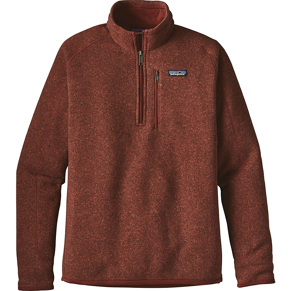 Patagonia Mens Better Sweater 1 4 Zip XS Cinder Red Patagonia Men s Apparel