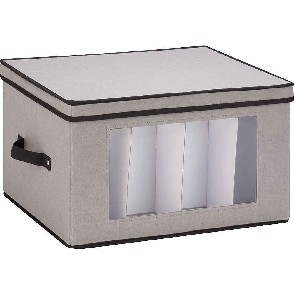 Honey Can Do Natural Canvas Tall Window Storage Chest grey Honey Can Do Travel Health Beauty