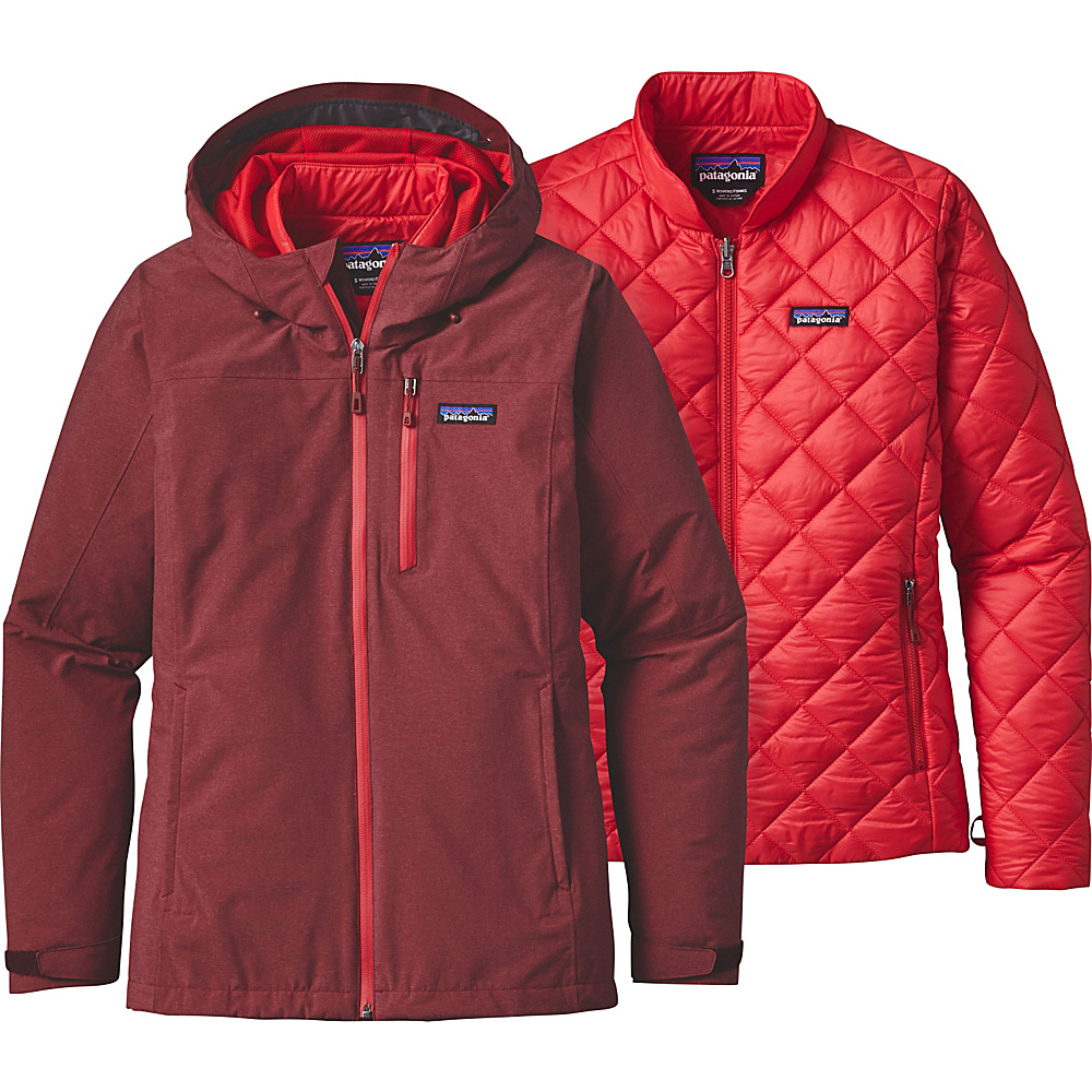 Patagonia Womens Windsweep 3 in 1 Jacket M Drumfire Red Patagonia Women s Apparel