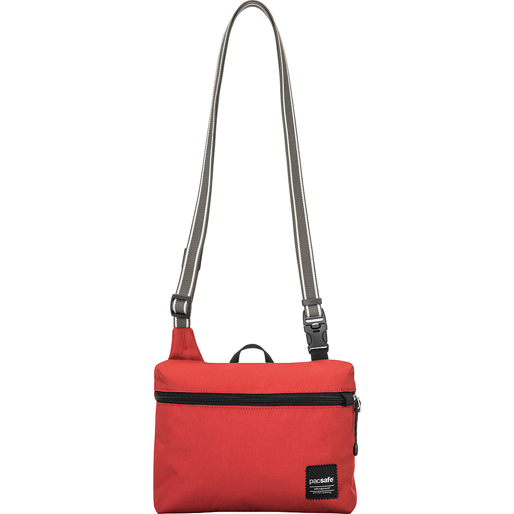 Pacsafe RFIDSlingsafe LX50 Anti Theft Mini Crossbody Bag Chili Pacsafe Fabric Handbags