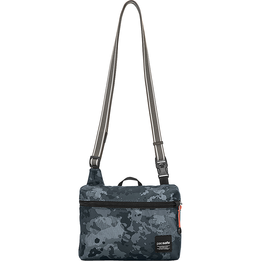 Pacsafe RFIDSlingsafe LX50 Anti Theft Mini Crossbody Bag Grey Camo Pacsafe Fabric Handbags