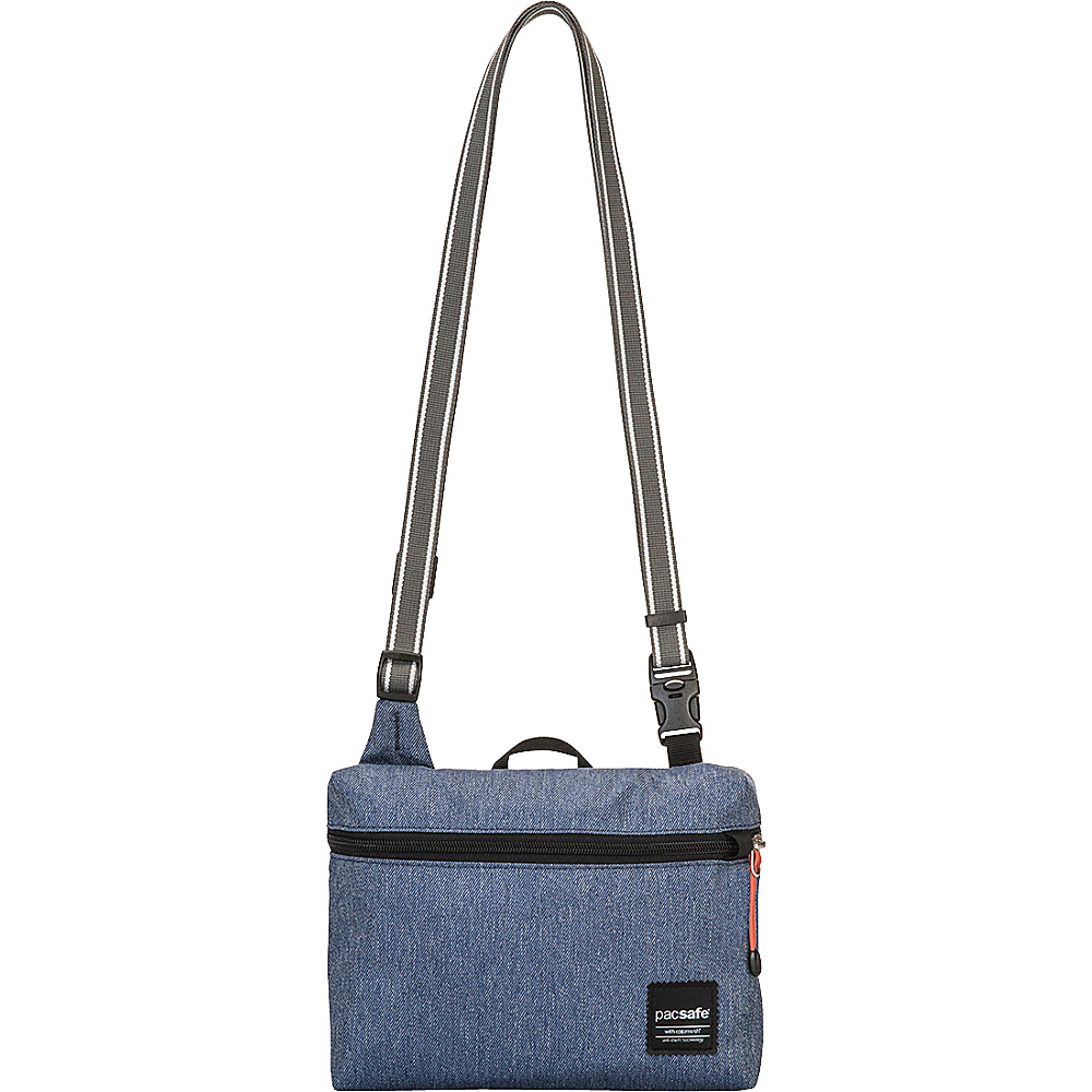 Pacsafe RFIDSlingsafe LX50 Anti Theft Mini Crossbody Bag Denim Pacsafe Fabric Handbags
