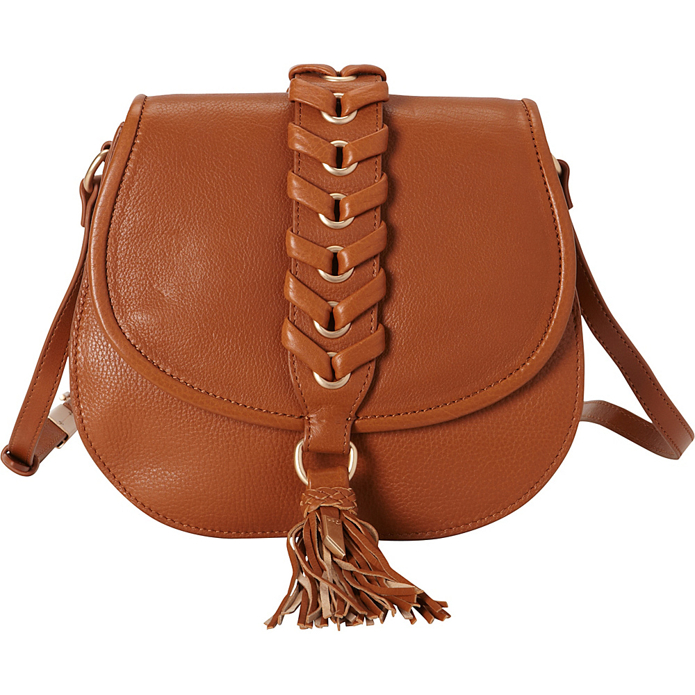 Foley Corinna La Trenza Saddle Bag Honey Brown Foley Corinna Designer Handbags