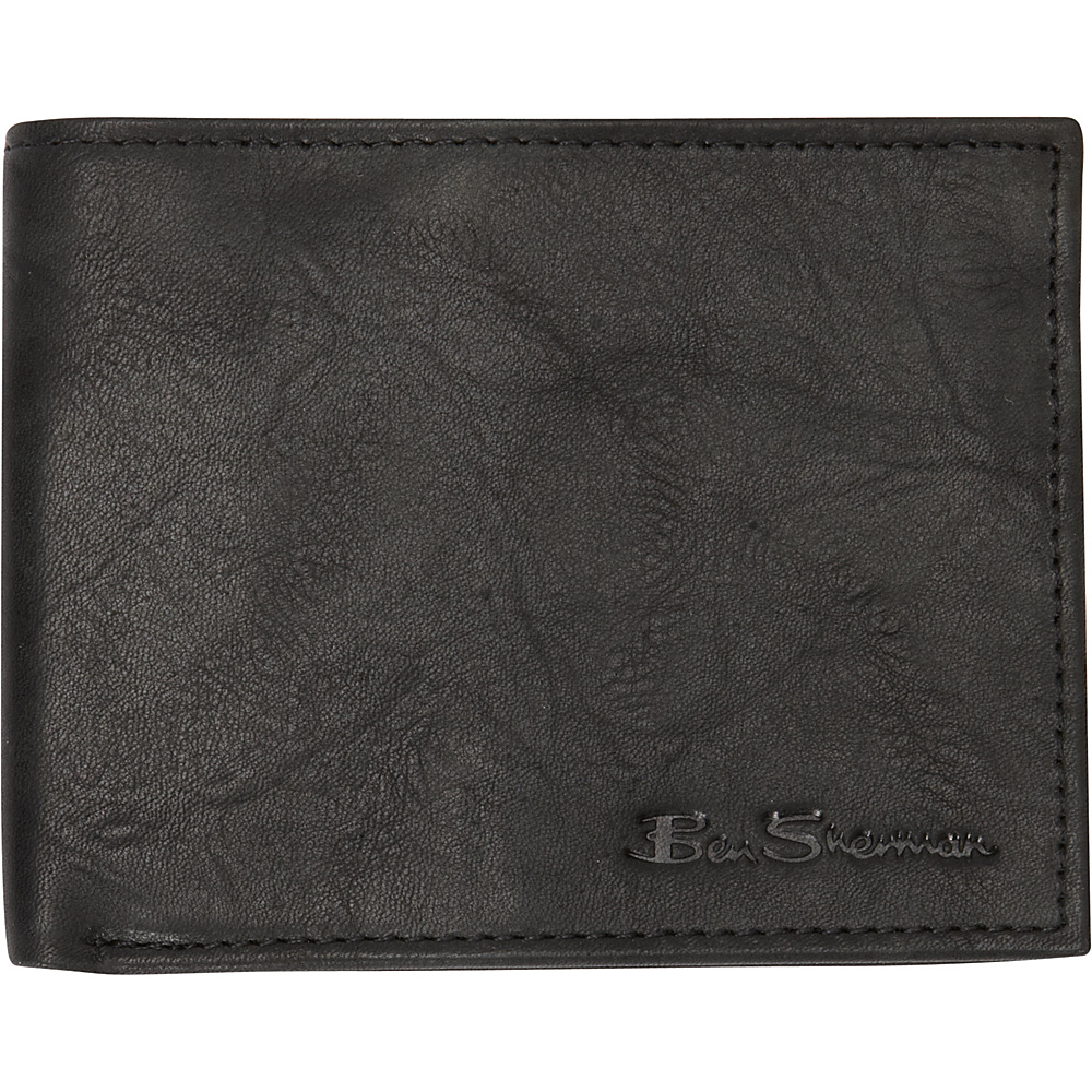 Ben Sherman Luggage Manchester Collection Leather Passcase Bi Fold Wallet Black Ben Sherman Luggage Men s Wallets
