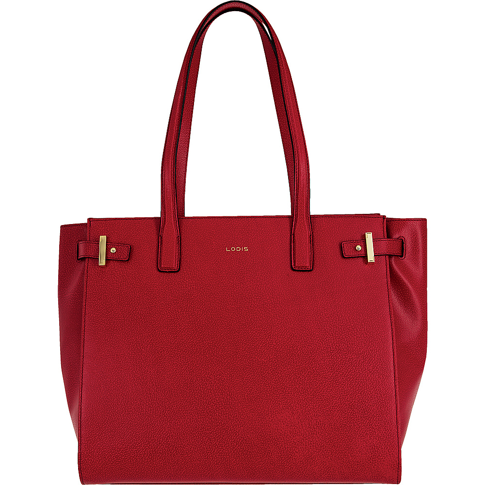 Lodis Stephanie Under Lock and Key Jem Multi Function Tote Red Lodis Leather Handbags