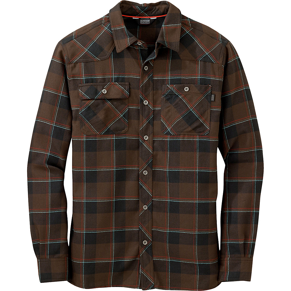 Outdoor Research Feedback Flannel L Earth Black Outdoor Research Men s Apparel