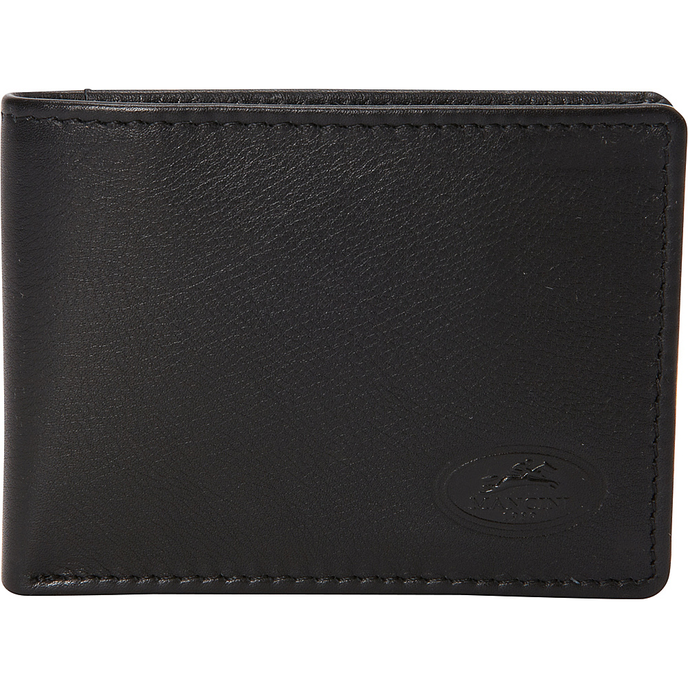 Mancini Leather Goods RFID Secure Mens ID Card Wallet Black Mancini Leather Goods Men s Wallets