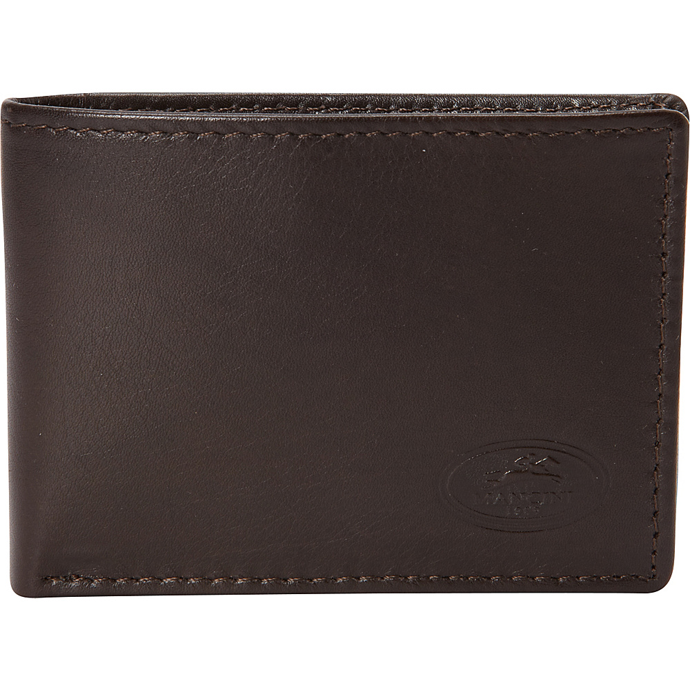 Mancini Leather Goods RFID Secure Mens ID Card Wallet Brown Mancini Leather Goods Men s Wallets