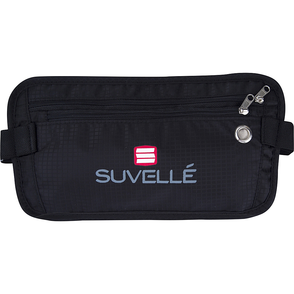 Suvelle RFID Hidden Travel Waist Pack Wallet Black Suvelle Travel Wallets