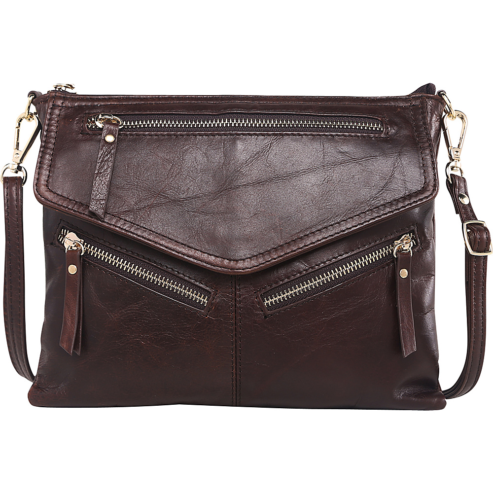 Vicenzo Leather Gellis Leather Crossbody Dark Brown Vicenzo Leather Leather Handbags
