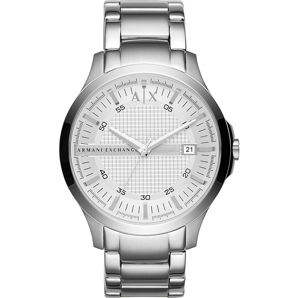 A X Armani Exchange Monochromatic Analog Watch Silver A X Armani Exchange Watches