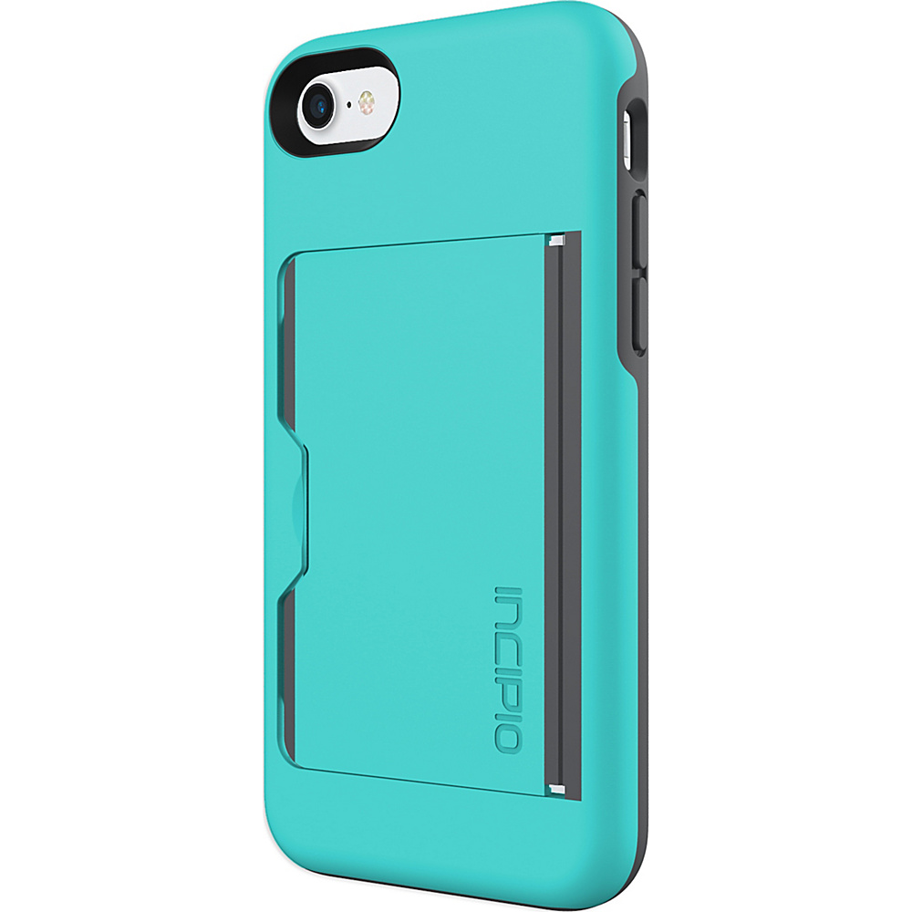 Incipio Stowaway for iPhone 7 Turquoise Charcoal TQC Incipio Electronic Cases