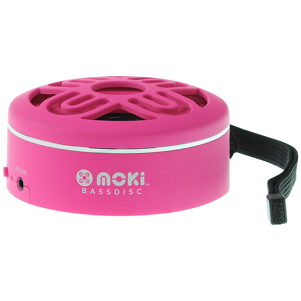 Moki BassDisc Wireless Speaker Pink Moki Headphones Speakers