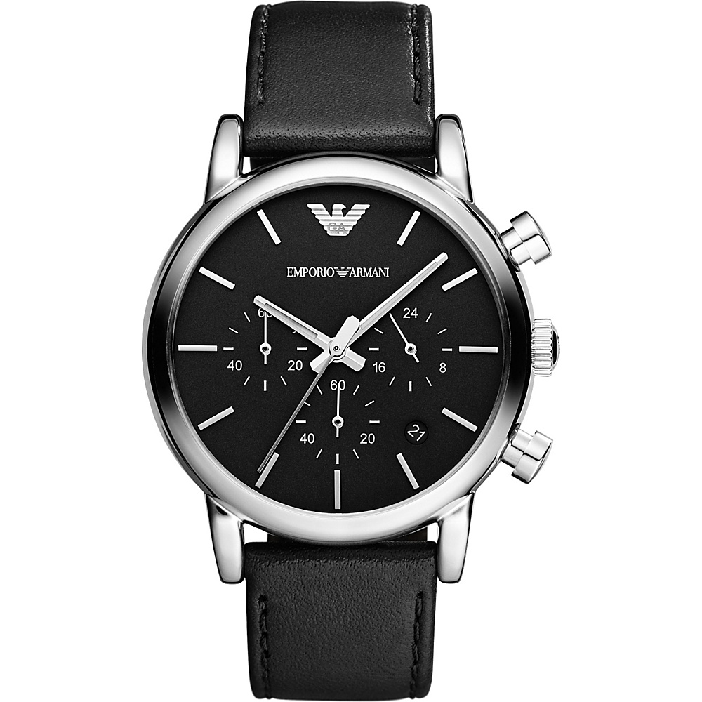 Emporio Armani Classic Chronograph Watch Black Emporio Armani Watches