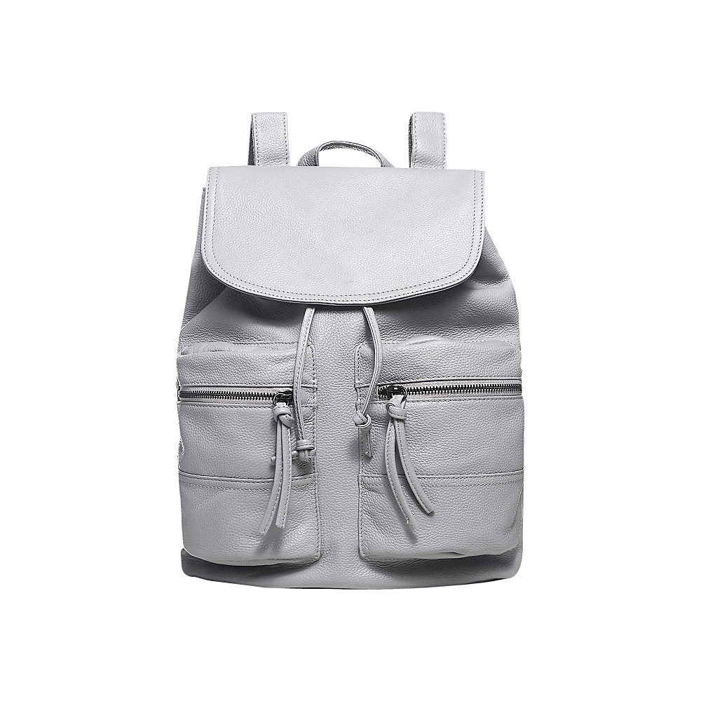 Vicenzo Leather Mirella Leather Backpack Grey Vicenzo Leather Leather Handbags