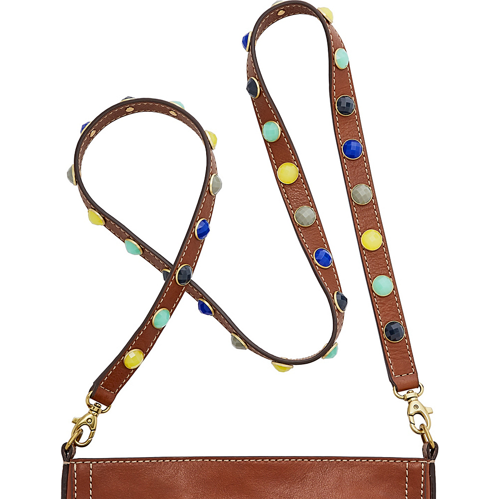 Fossil Crossbody Strap Brown Fossil Leather Handbags