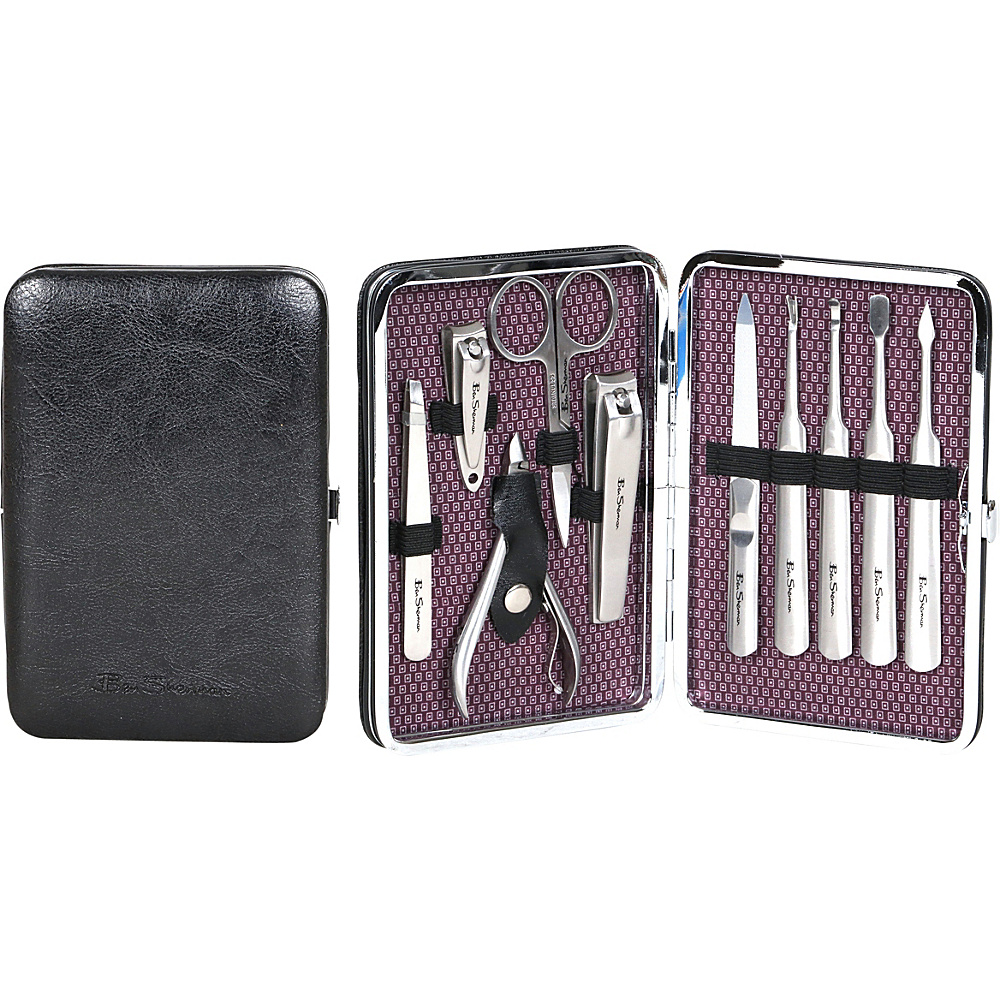 Ben Sherman Luggage Edgware Collection 10 Piece Personal Grooming Set with Carrying Case Black Ben Sherman Luggage Travel Health Beauty