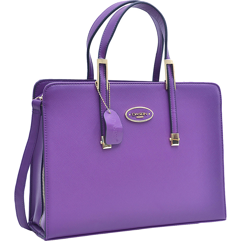 Dasein Dasein Briefcase Tote with Removable Shoulder Strap Purple Dasein Manmade Handbags