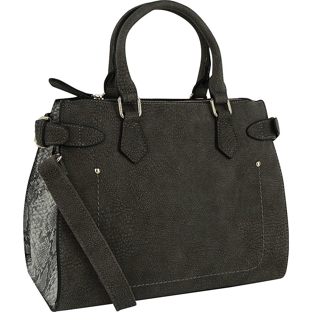 MKF Collection Julia Solid Color Satchel Grey MKF Collection Manmade Handbags