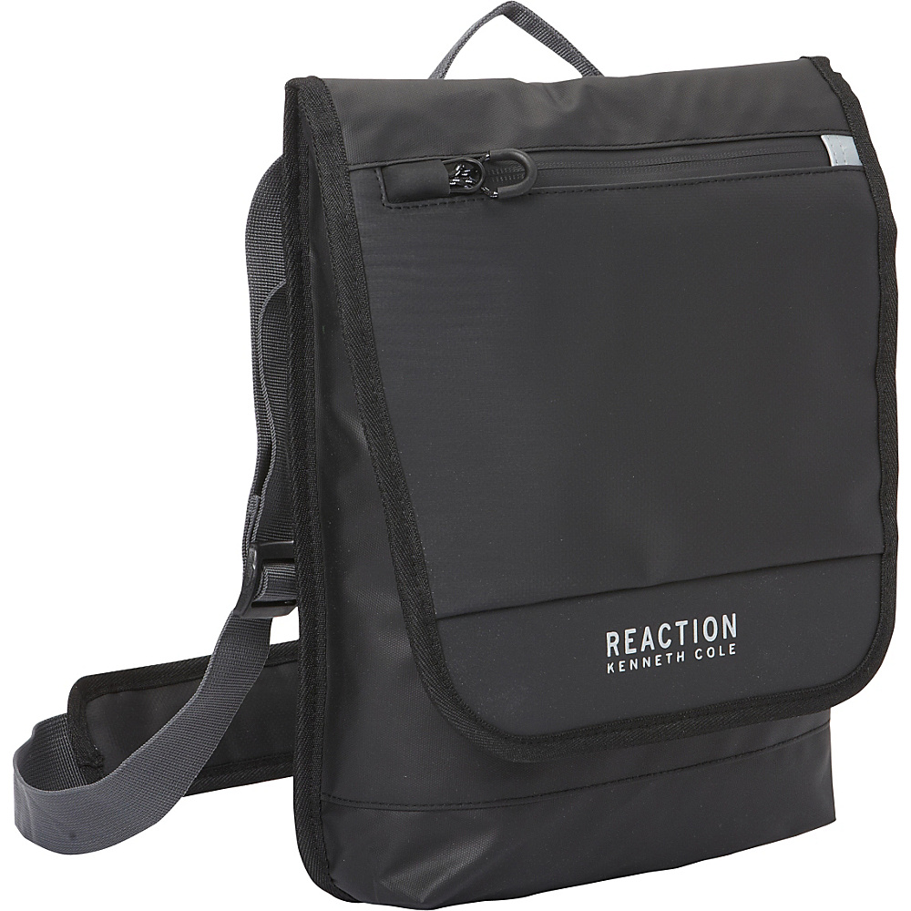 Kenneth Cole Reaction Hyper Mess Flapover Tablet Bag Black Kenneth Cole Reaction Messenger Bags