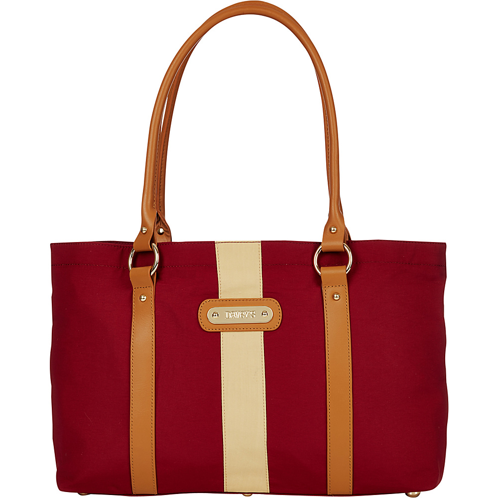 Davey s Large Stripe Tote Crimson Gold Stripe Davey s Fabric Handbags