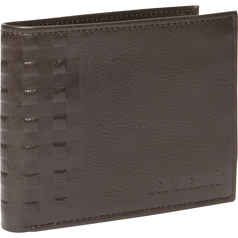 Ben Sherman Luggage Holland Park Leather RFID Passcase Wallet Brown Ben Sherman Luggage Men s Wallets