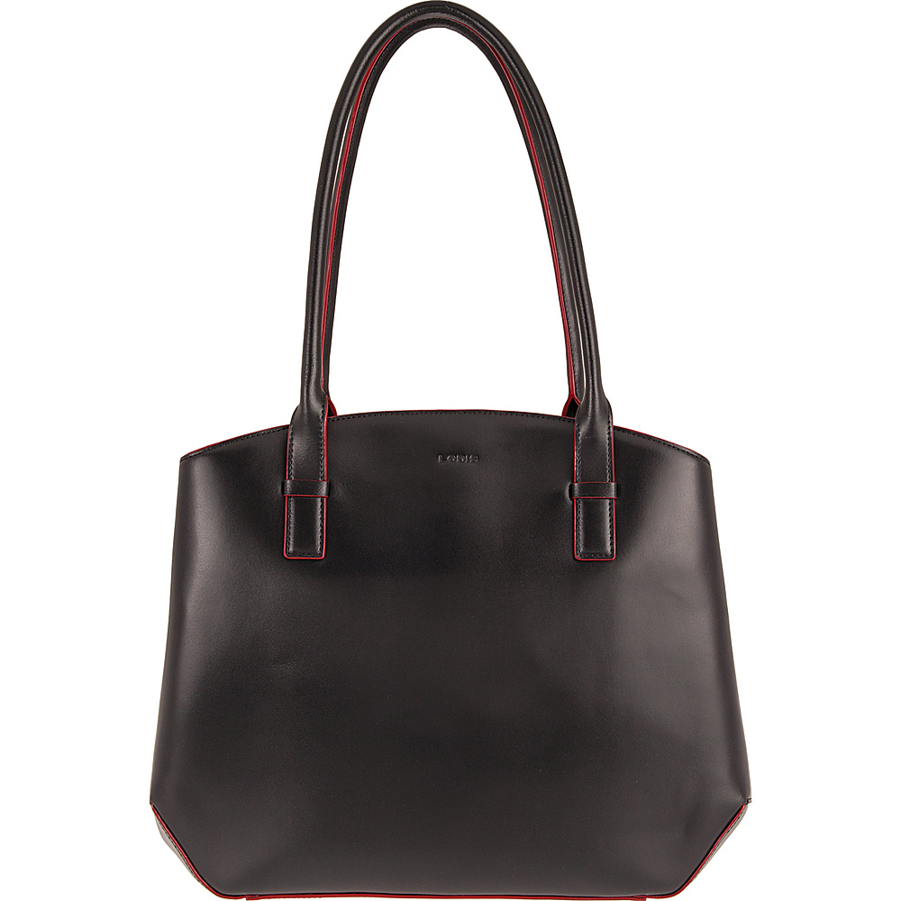 Lodis Audrey Patty Brief Black Red Lodis Leather Handbags