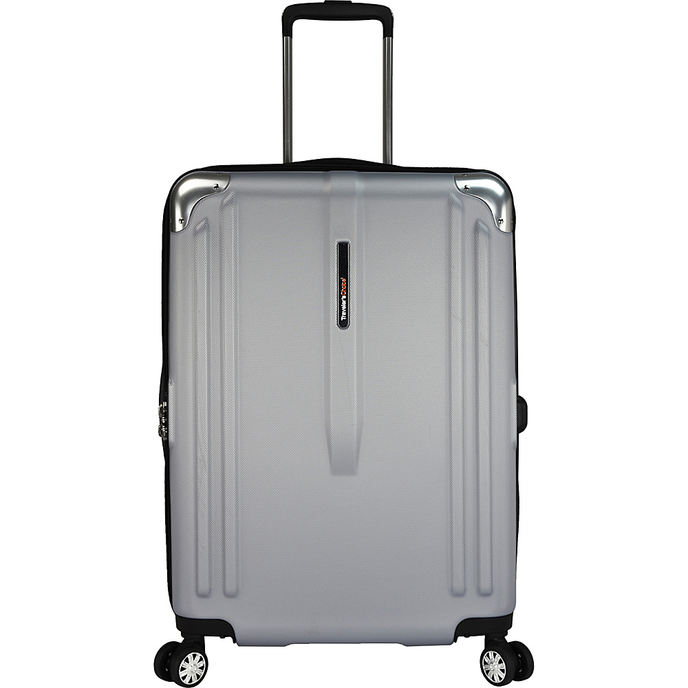 Traveler s Choice New London 26 100% Polycarbonate Trunk Spinner Silver Traveler s Choice Hardside Checked