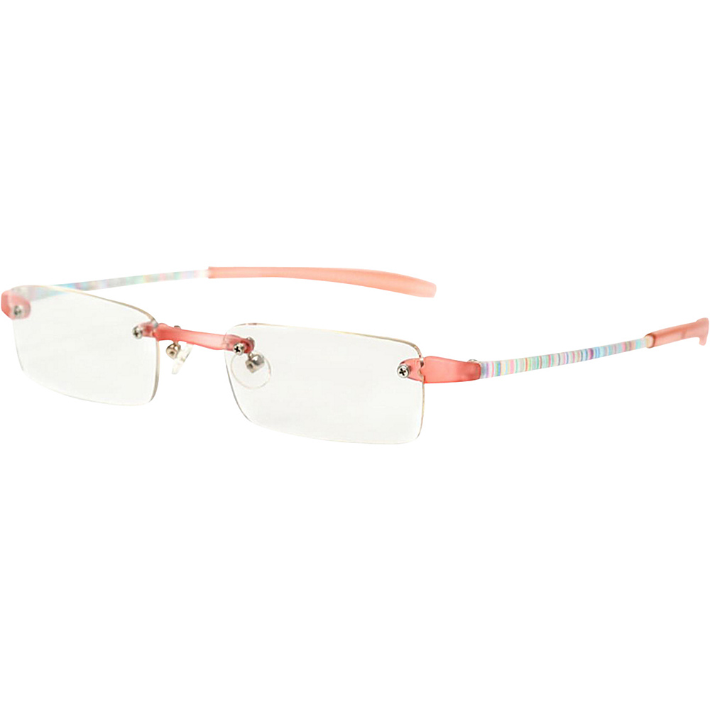 Visualites Rectangle Reading Glasses 2.50 Blush Stripe Visualites Sunglasses