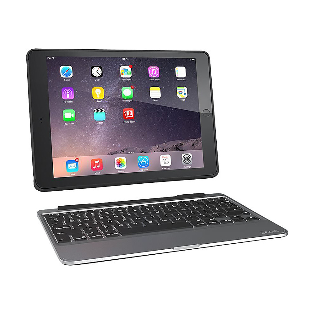Zagg Ultrathin Slim Book Hinged Backlit Keyboard Case iPad Air 2 Black Zagg Electronic Cases