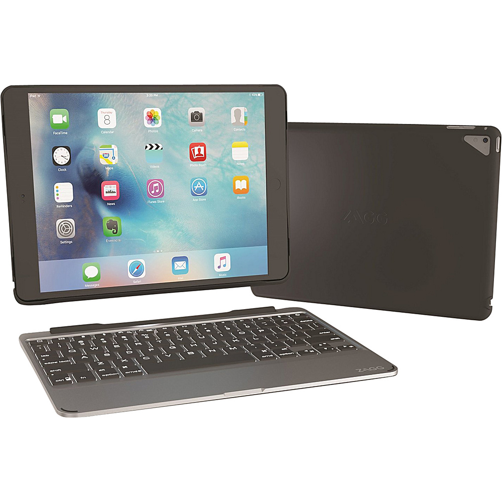 Zagg Ultrathin Slim Book Hinged Backlit Keyboard for iPad Pro 9.7 Black Zagg Electronic Cases