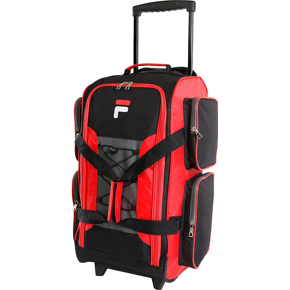 Fila 22 Lightweight Carry On Rolling Duffel Bag Red Fila Rolling Duffels