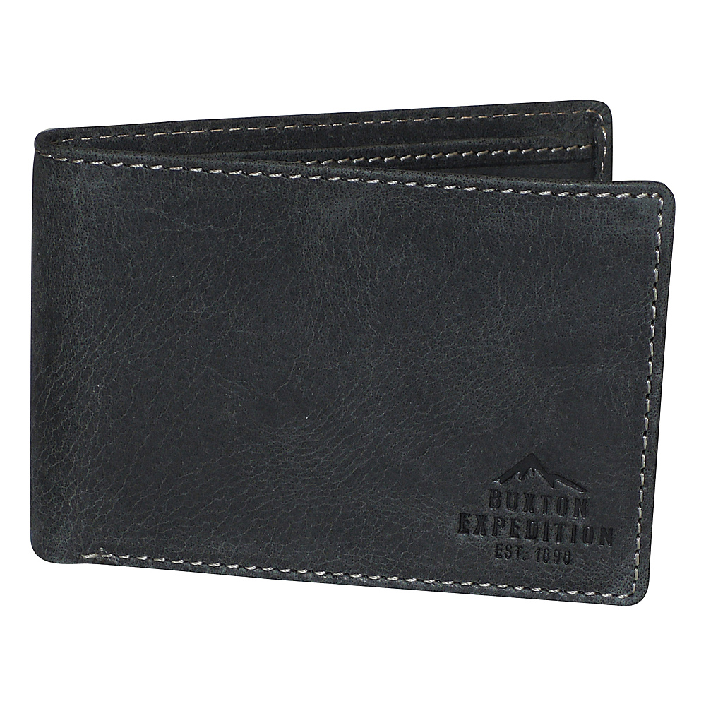 Buxton Expedition II RFID Front Pocket I.D. Slimfold Black Buxton Men s Wallets