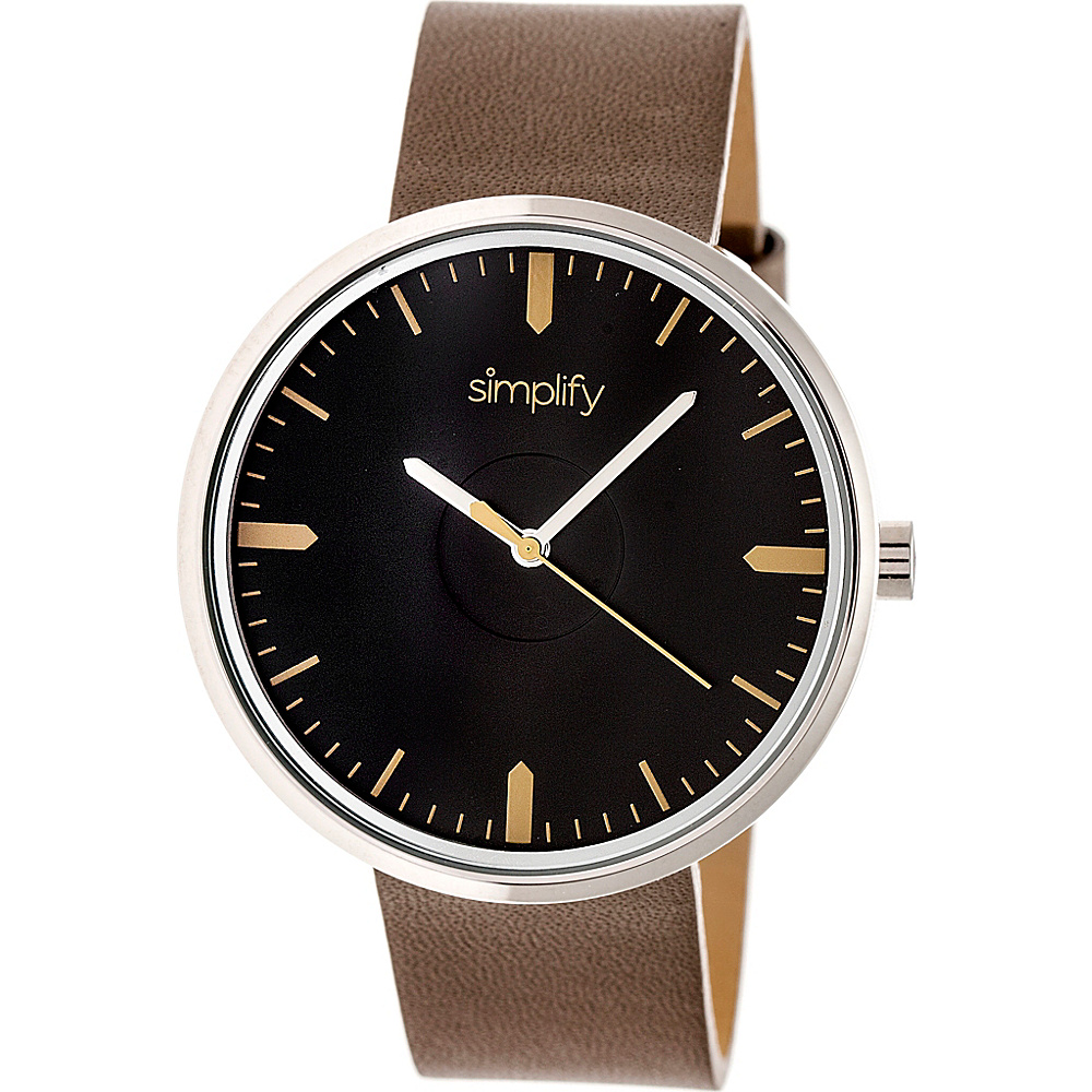 Simplify The 4500 Unisex Watch Umber Silver Black Simplify Watches
